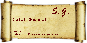 Seidl Gyöngyi névjegykártya
